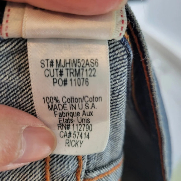 vintage True Religion flap pocket  straight leg jeans mens size 36 90s y2k - Picture 9 of 12